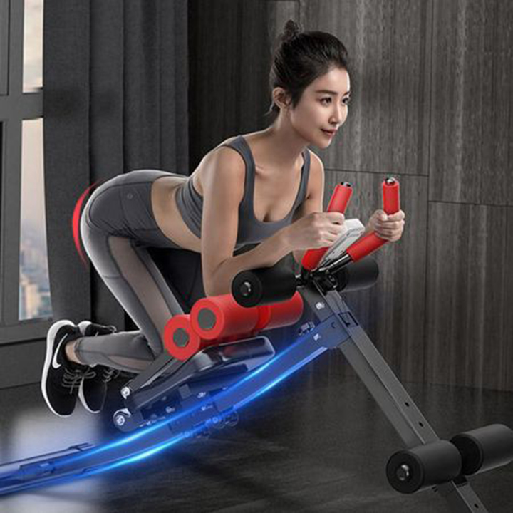 Máy Tập GYM, Tập Cơ Bụng Đa Năng Mẫu Mới Kết Hợp Tay, Ngực - Chất Liệu Thép Chịu Lực Tốt, Tải Trọng 150kg + Tặng Dây Kéo Tập Tay