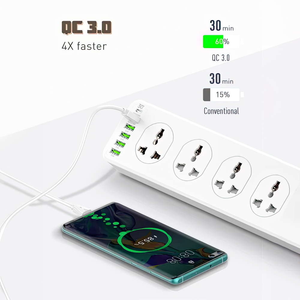 Ổ CẮM ĐIỆN 10 CỔNG 2500W LDNIO SC10610 - HÀNG CHÍNH HÃNG