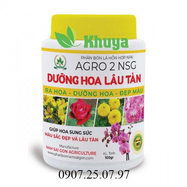 Phân bón lá Dưỡng Hoa Lâu Tàn hủ 100gr Ra hoa - Đẹp màu