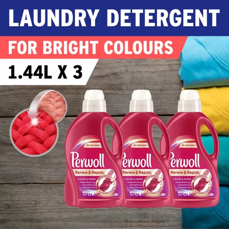 Nước Giặt Perwoll Wool & Delicates 1,5L dành cho đồ len, đồ mỏng - Đức
