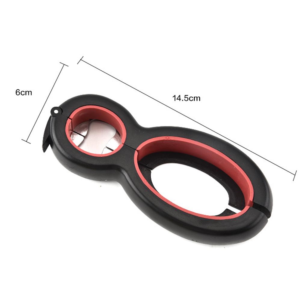 Multi Bottle Opener Jar Can Kitchen Manual Lid Opener Tool Gadgets Black