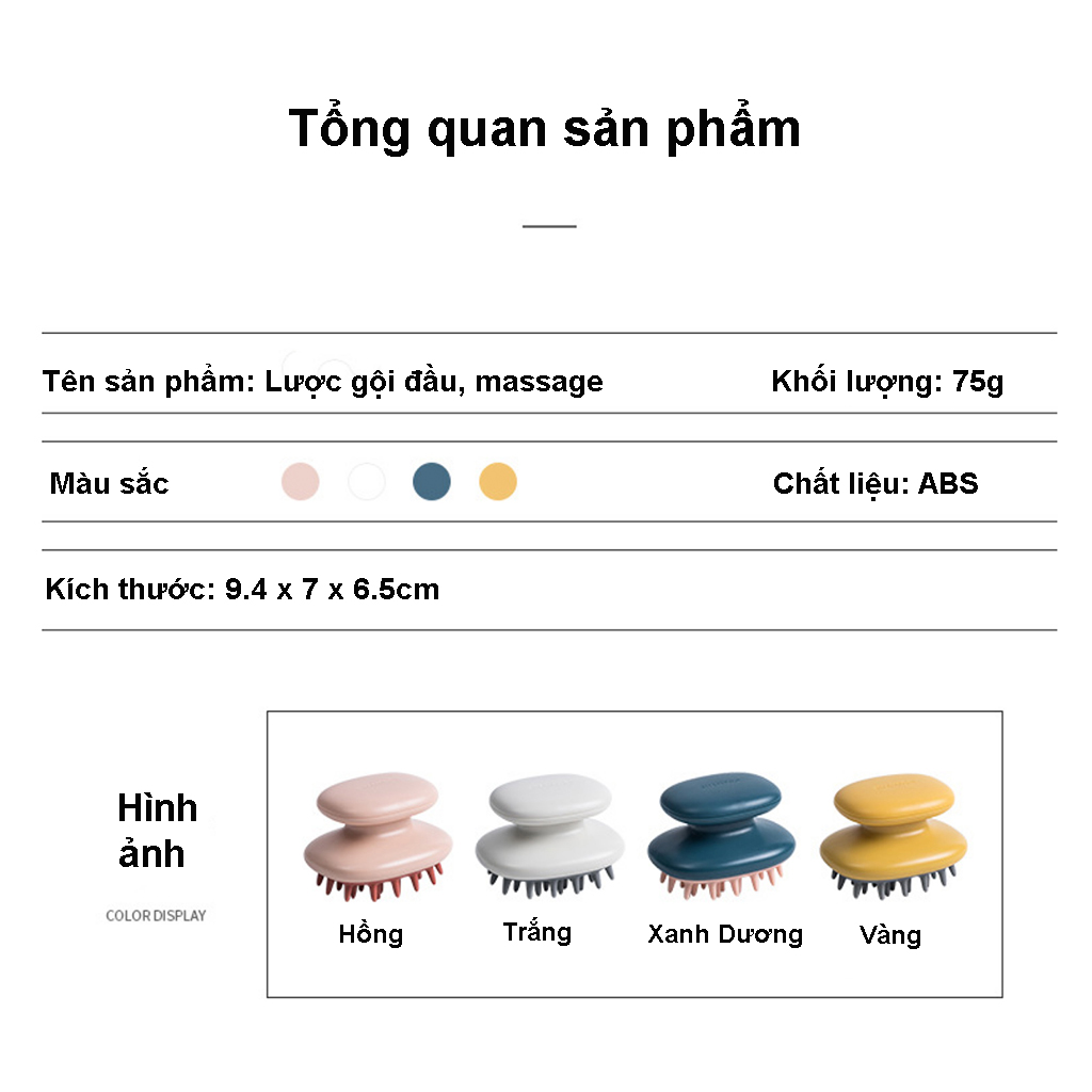 Lược gội đầu bằng silicon Shofuka, Bàn chải mát xa cơ thể, Bàn chải massage da đầu, bàn chải tắm toàn thân