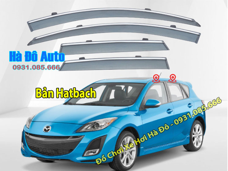 Bộ Vè Che Mưa Mazda 3S 2010 2011 2012 2013 2014 ( Bản Sedan & Hatbach ) - Vè Mưa Mazda 3S 2010/2014