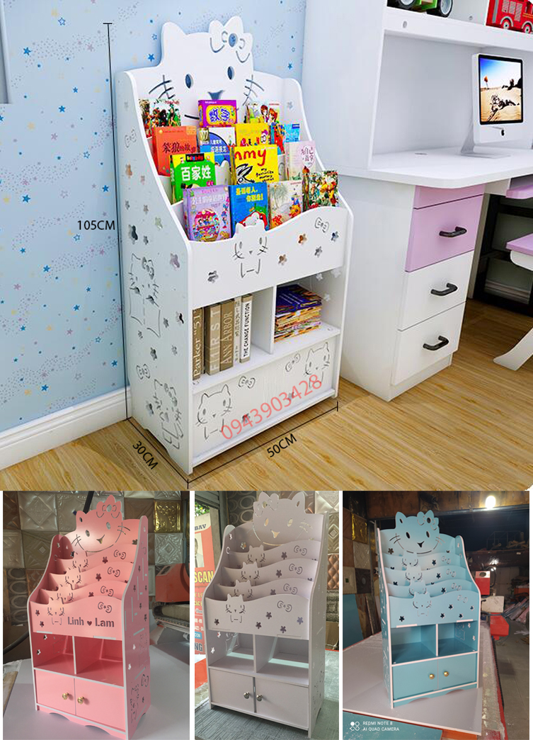 Kệ sách Kitty tủ đồ