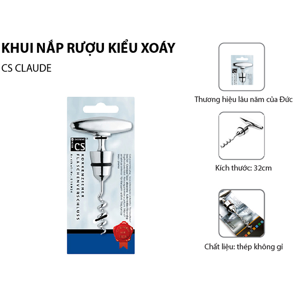 Khui Nắp Rượu Kiểu Xoáy CS Claude 018924