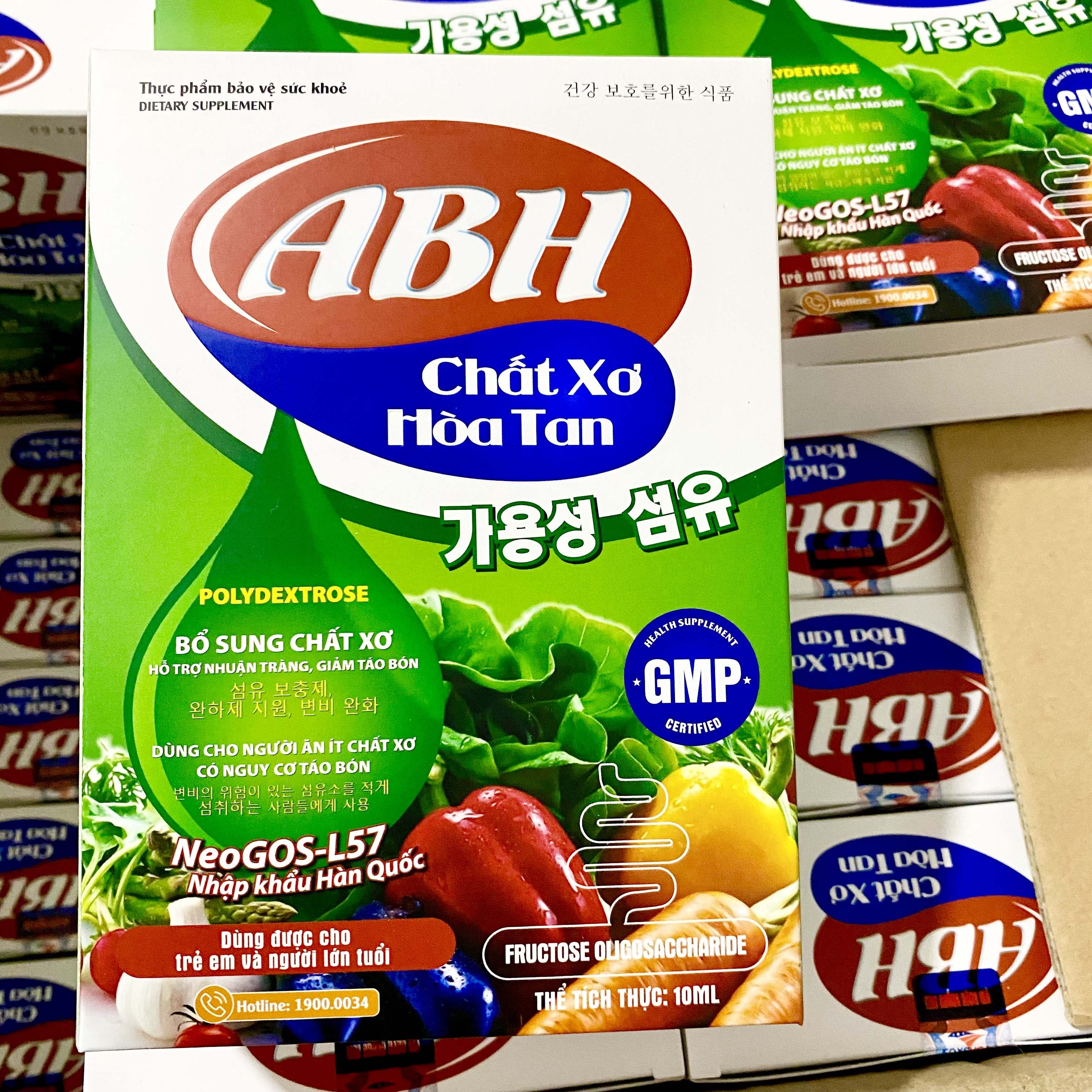 Chất Xơ Hòa Tan- Nhuận Tràng Hết Táo Bón ABH Bổ Sung NeoGos-L57 Nhập Khẩu Hàn Quốc, 20 ống x 10ml