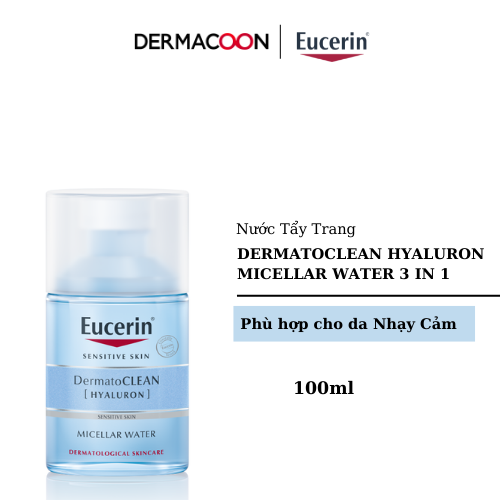 Nước Tẩy Trang Eucerin DermatoClean Hyaluron Micellar Water 100ml - 83581