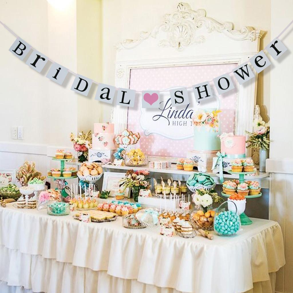 Bridal Shower Wedding Party Garland Bunting Banner Heart Hanging Decoration