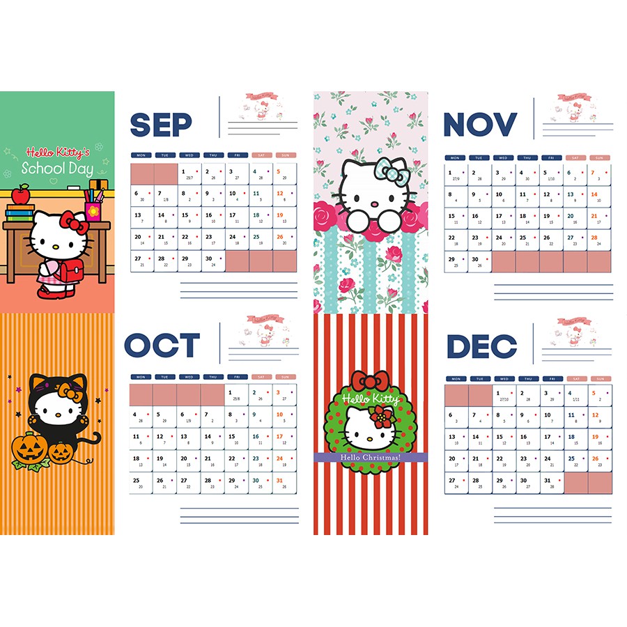 LỊCH ĐỂ BÀN HELLO KITTY