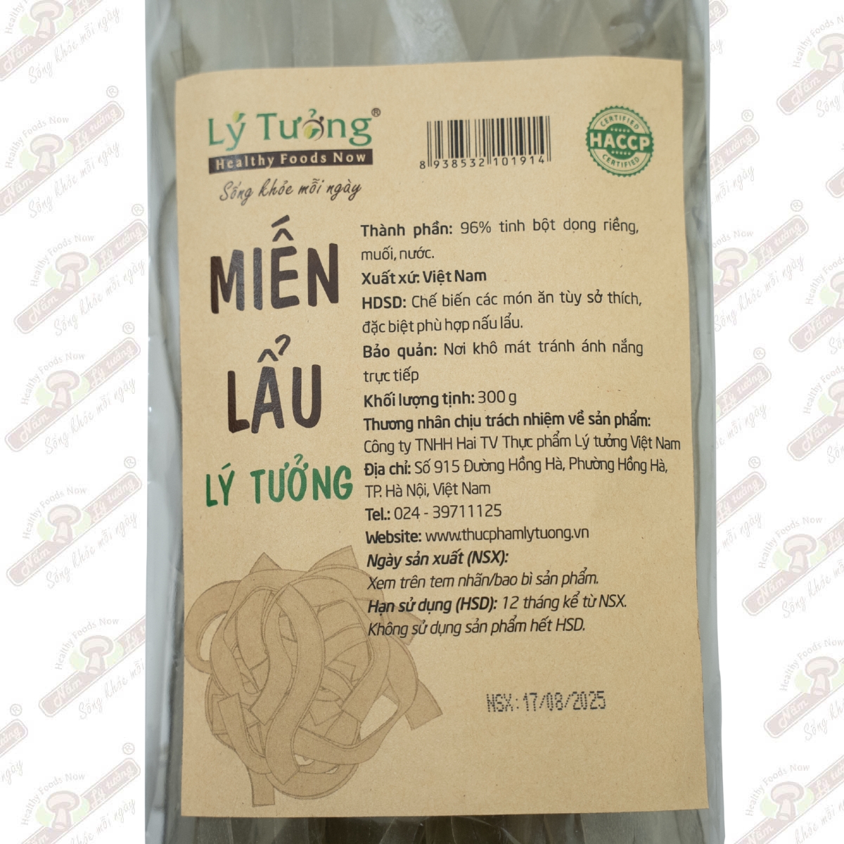Miến Lẩu Lý Tưởng 300g - Miến Dong Sợi To Loại 1