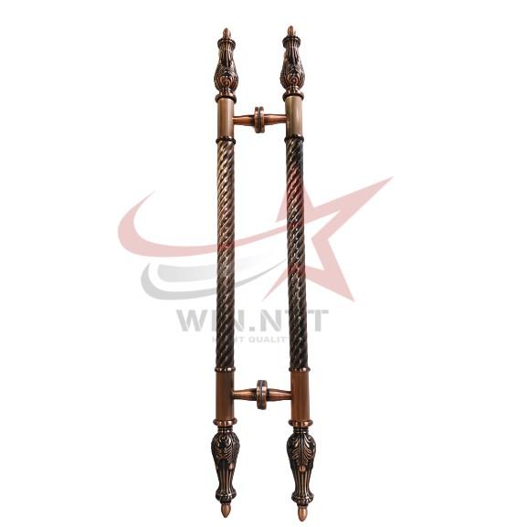 Tay Nắm Cửa Kính Cường Lực, Cửa Nhôm - Tay Đồng Đỏ Cúp Hoa