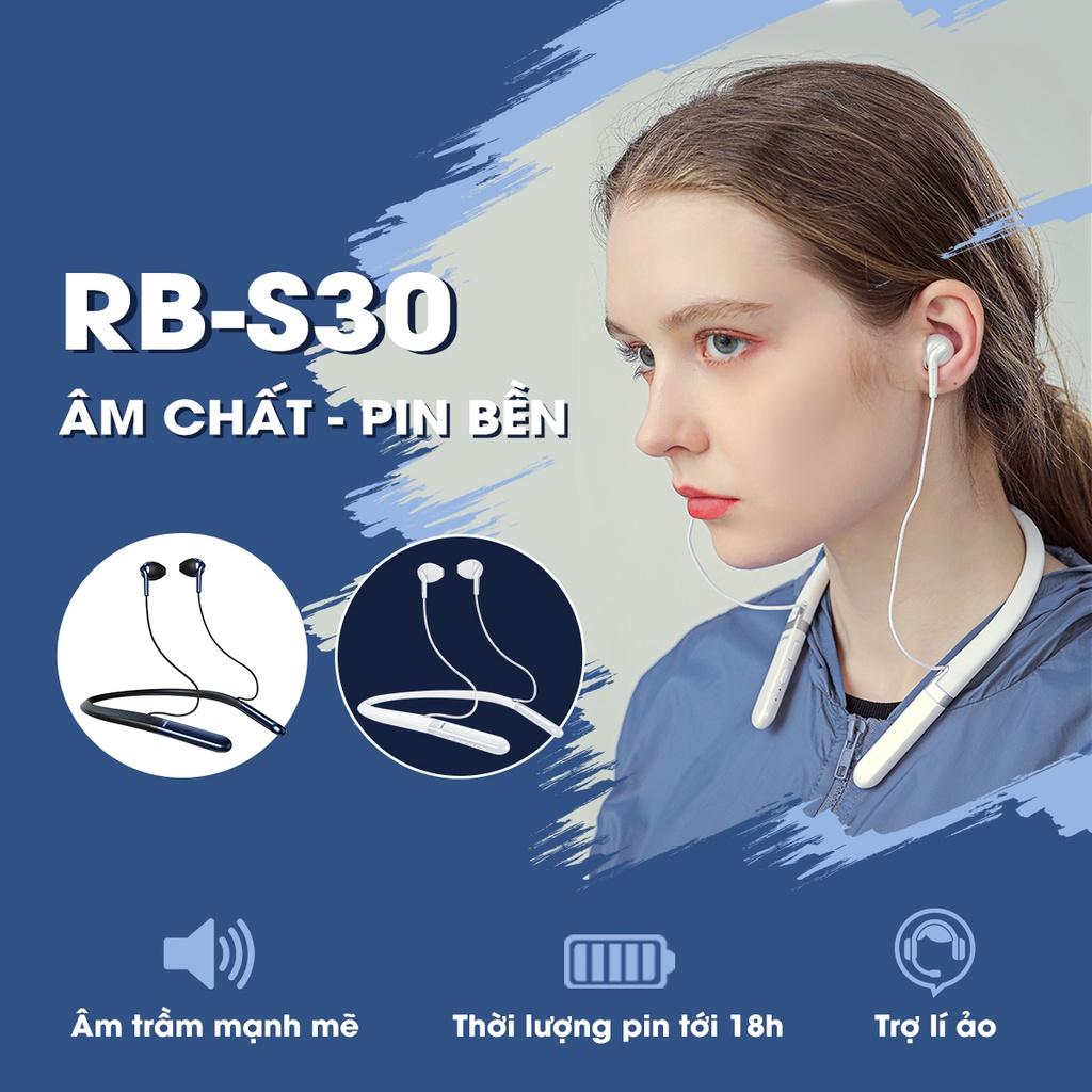 Tai nghe Bluetooth thể thao Remax RB-S30 âm thanh chuẩn HIFI bass treble rõ ràng - Hàng Chính Hãng Remax