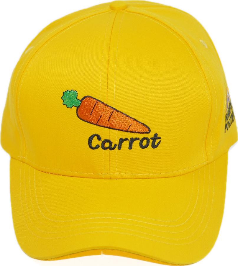 Nón kết cà rốt thời trang, độc đáo thêu nổi hình và chữ Carrot kèm hình cầu vồng bên hông nón, khóa gài cứng cáp