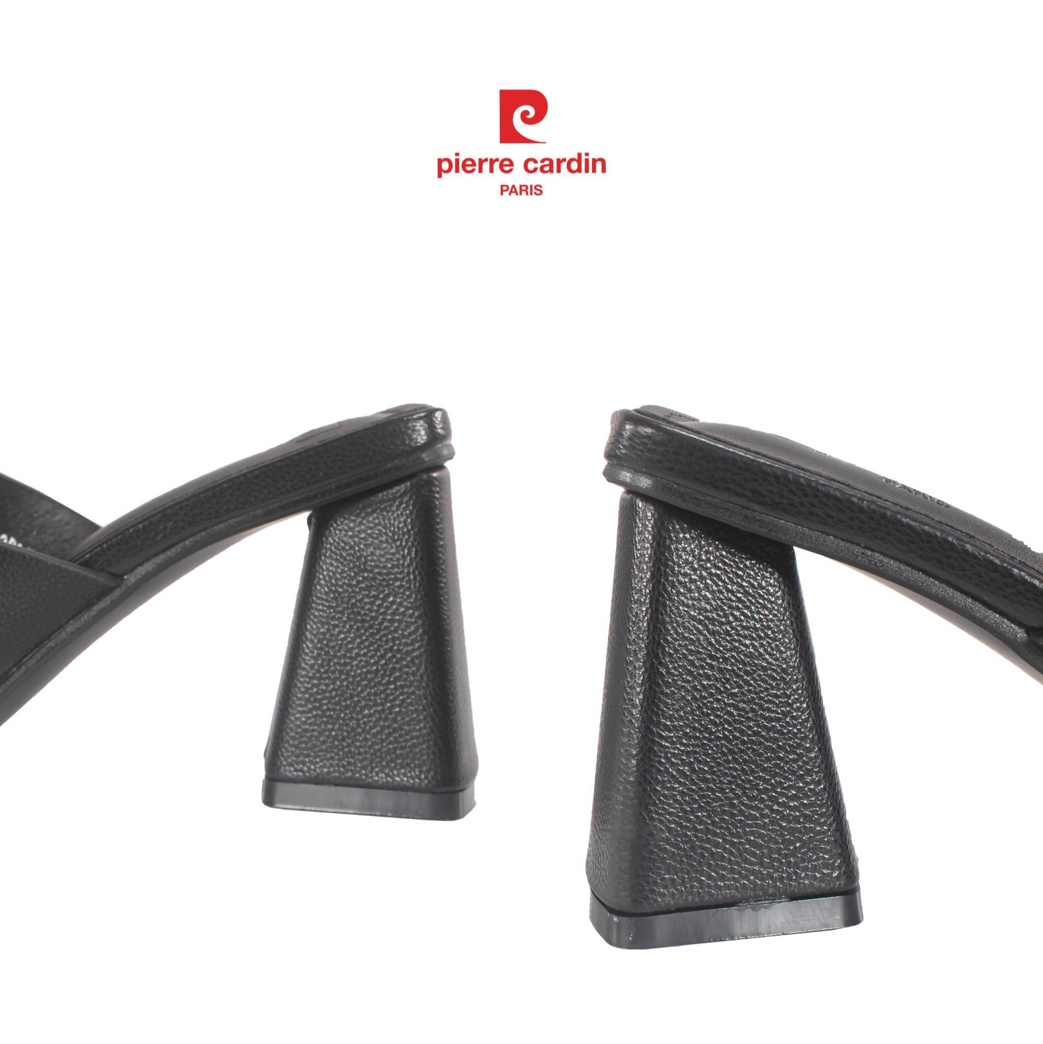 Dép cao gót nữ Pierre Cardin, đế vuông cao 5cm - PCWFWSH 222