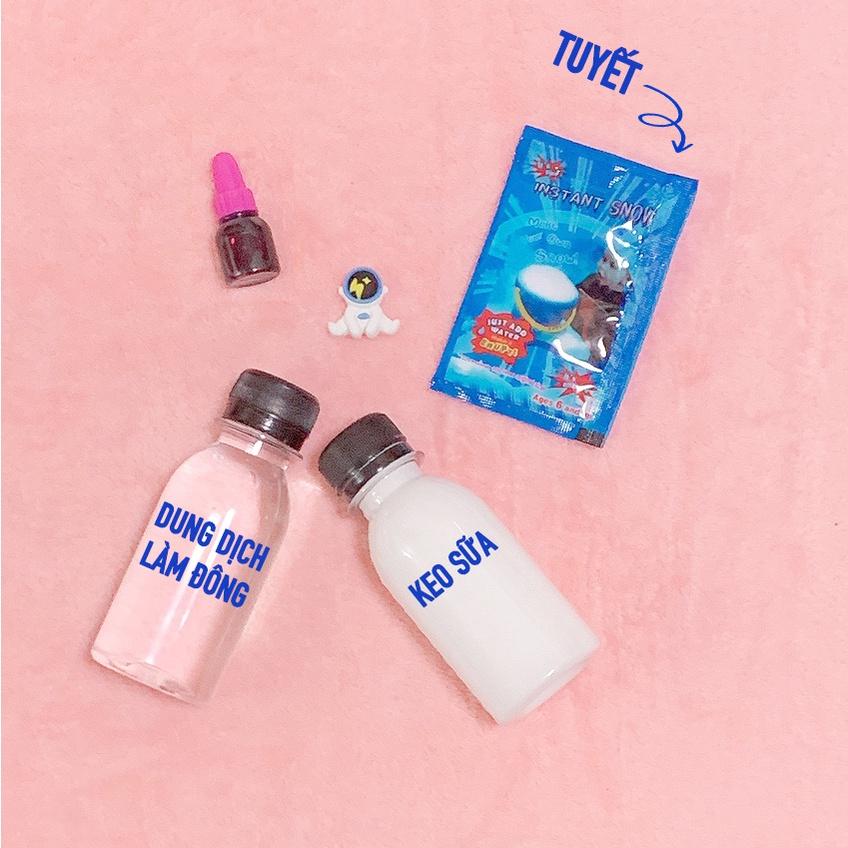 Bộ Kit Slime 5 Món Tiết Kiệm Cho Học Sinh Làm Slime Cơ Bản - Tặng Kèm Charm