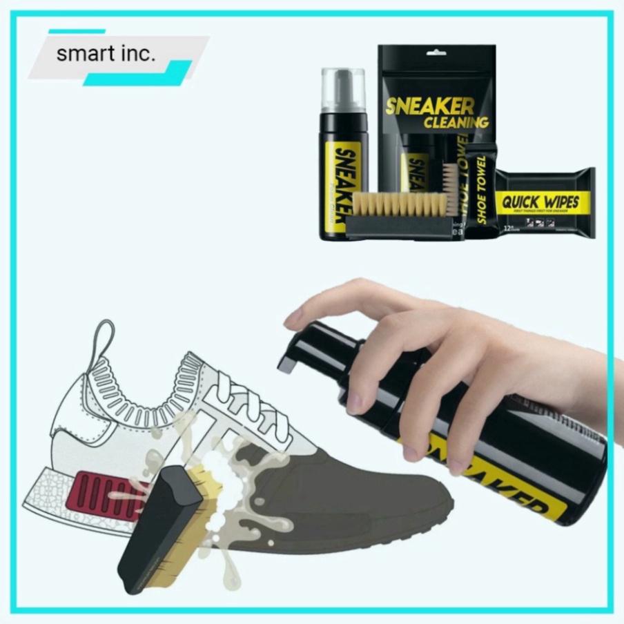 Bộ Vệ Sinh Giày Sneaker Chai Xịt Tẩy Trắng Giày Làm Sạch Vết Bẩn Đi Mưa Cleaning Kit