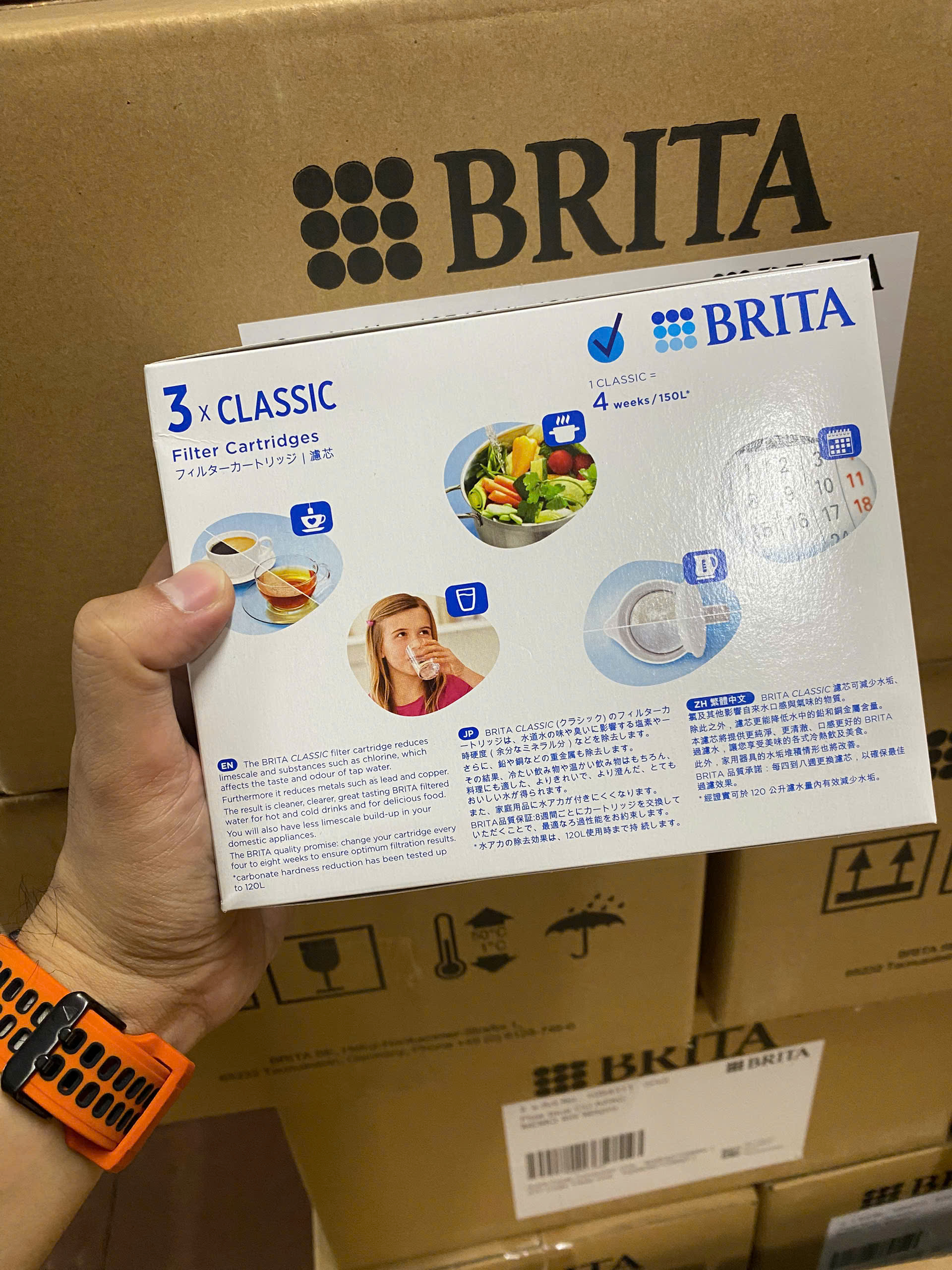 Hộp 3 lõi lọc dài thay thế Brita CLASSIC