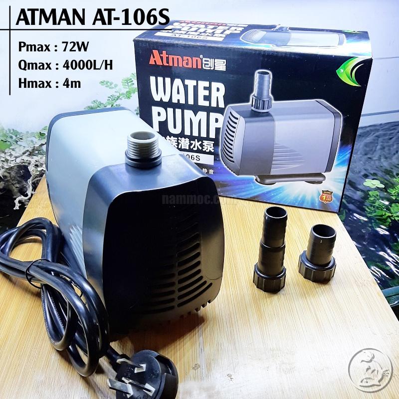 Bơm Atman AT 106S - Máy Bơm Mạnh Mẽ, Tiết Kiệm Điện Dành Cho Bể Cá Koi
