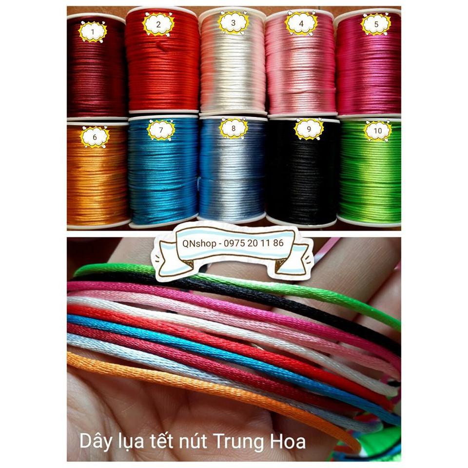 QNshop - Nguyên liệu Handmade (Dây lụa bóng tết nút Trung Hoa, dây lụa tết vòng tay...)