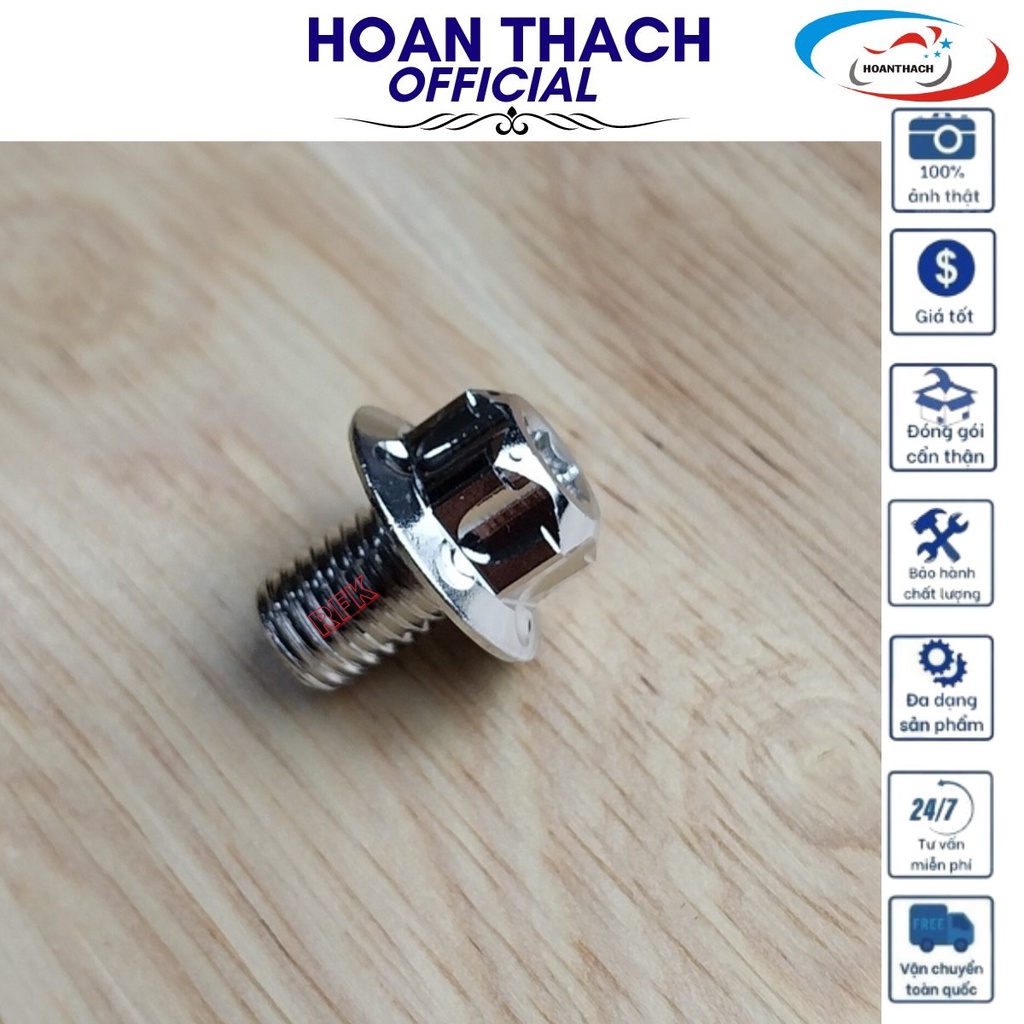 Ốc Chân Kính Salaya Ren Thuận 10L Trắng dùng cho xe máy SP010492