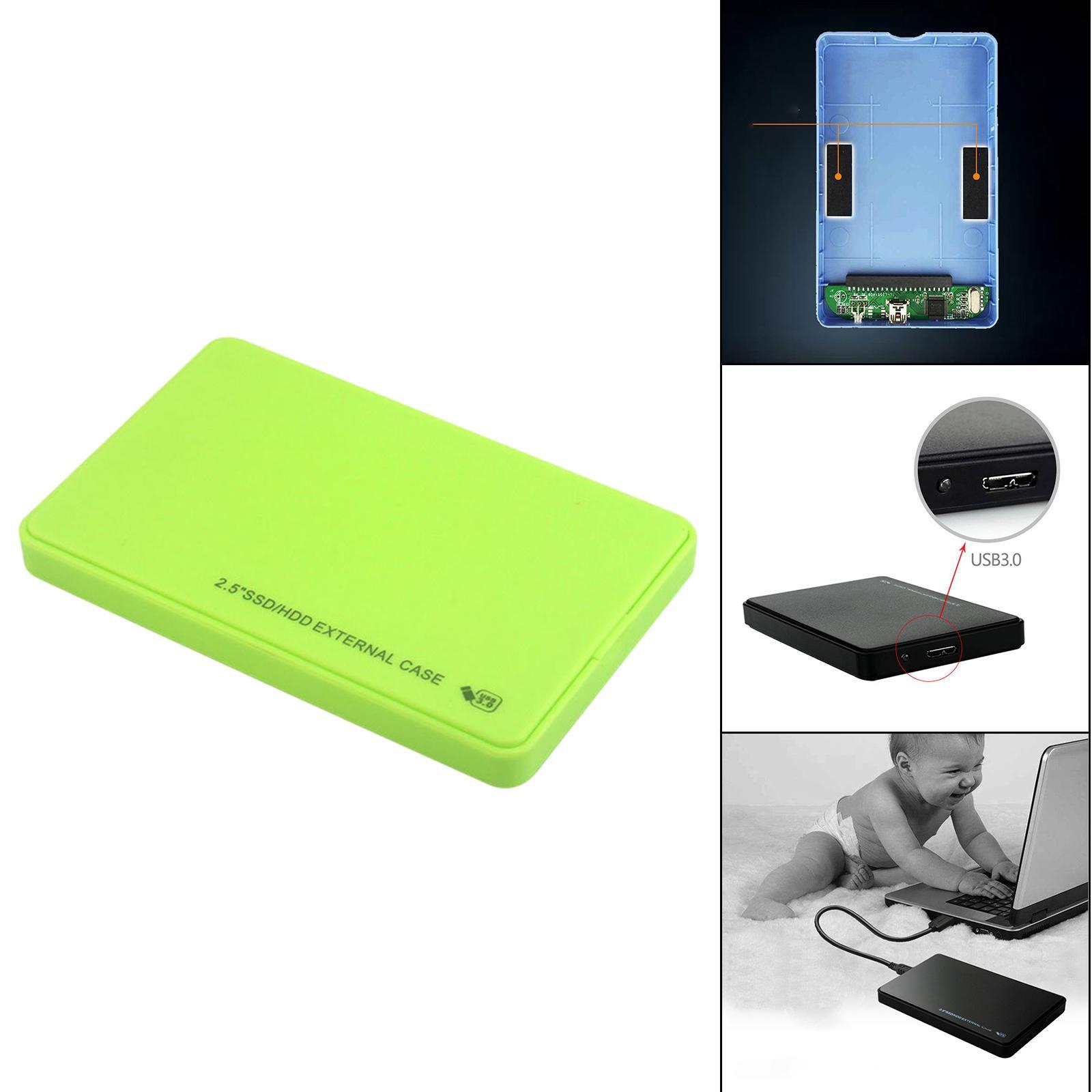 2.5in External HDD Enclosure Storage Case Box for PC Computer Green