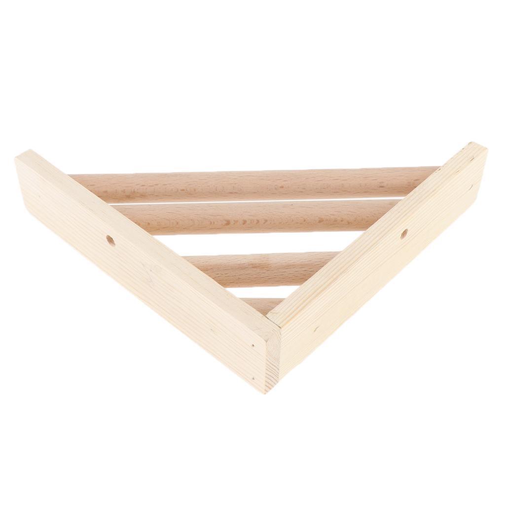 Wooden Parrot Bird Cage Stand Platform Perches Pet Toy for Budgie Hamster