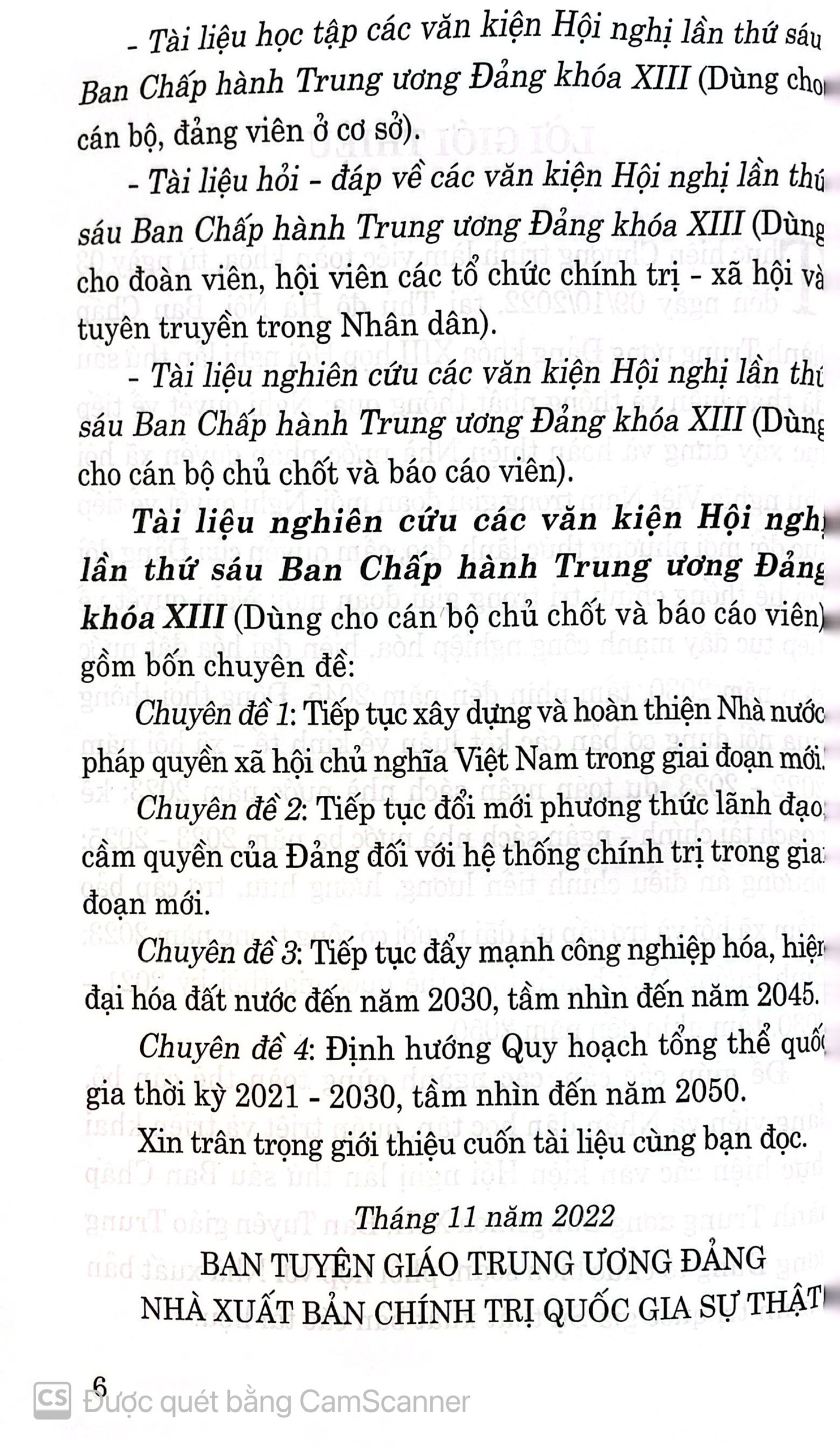 Tài liệu nghiên cứu các văn kiện Hội nghị lần thứ năm Ban chấp hành Trung ương Đảng khoá XIII (Dùng cho cán bộ chủ chốt và báo cáo viên)