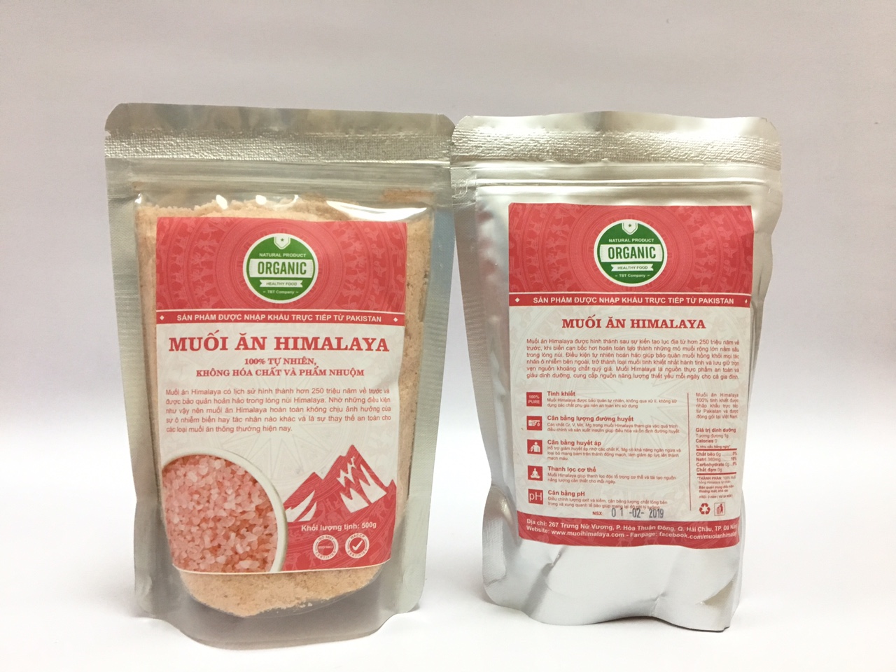 Muối Hồng Himalaya Nhập Khẩu Pakistan Loại Mịn (Túi 1kg)