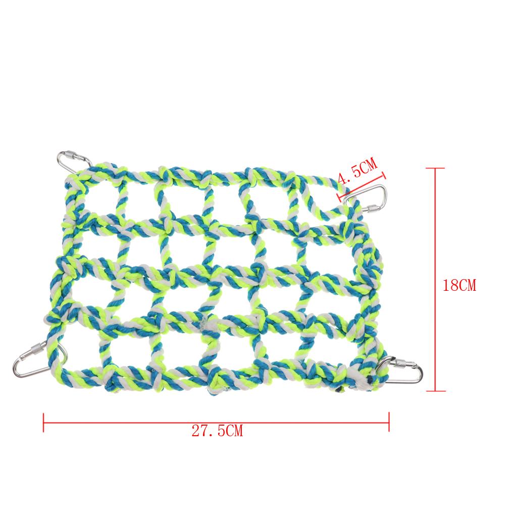 Pet Bird Parrot Cage Rope Net Hammock Swing Toy Small Animal Activity Toy