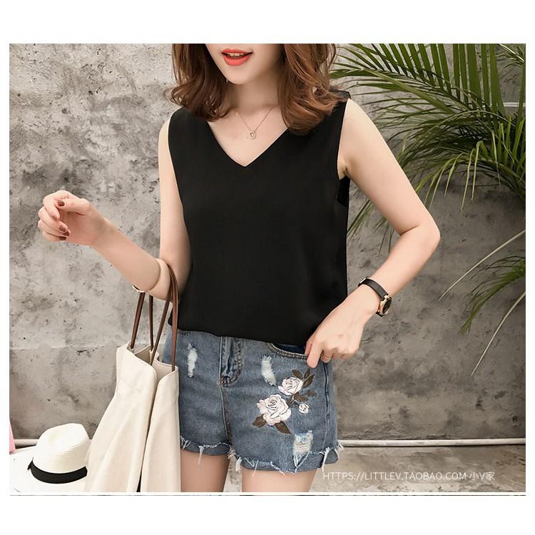 Áo sát nách, áo kiểu nữ dáng xinh xắn có 2 dây chéo sau lưng