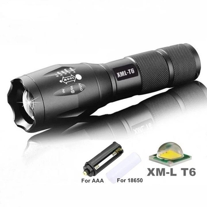 Bộ Đèn Pin Siêu Sáng USA Store CREE Q5 - T6 + Pin + Sạc