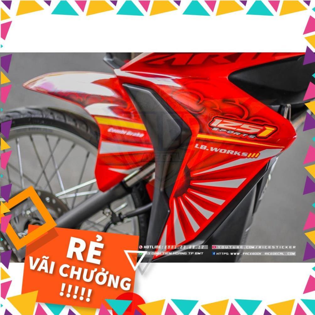 Tem Rời Vario 125 Mẫu Mặt Trời Đỏ Bạc Đen