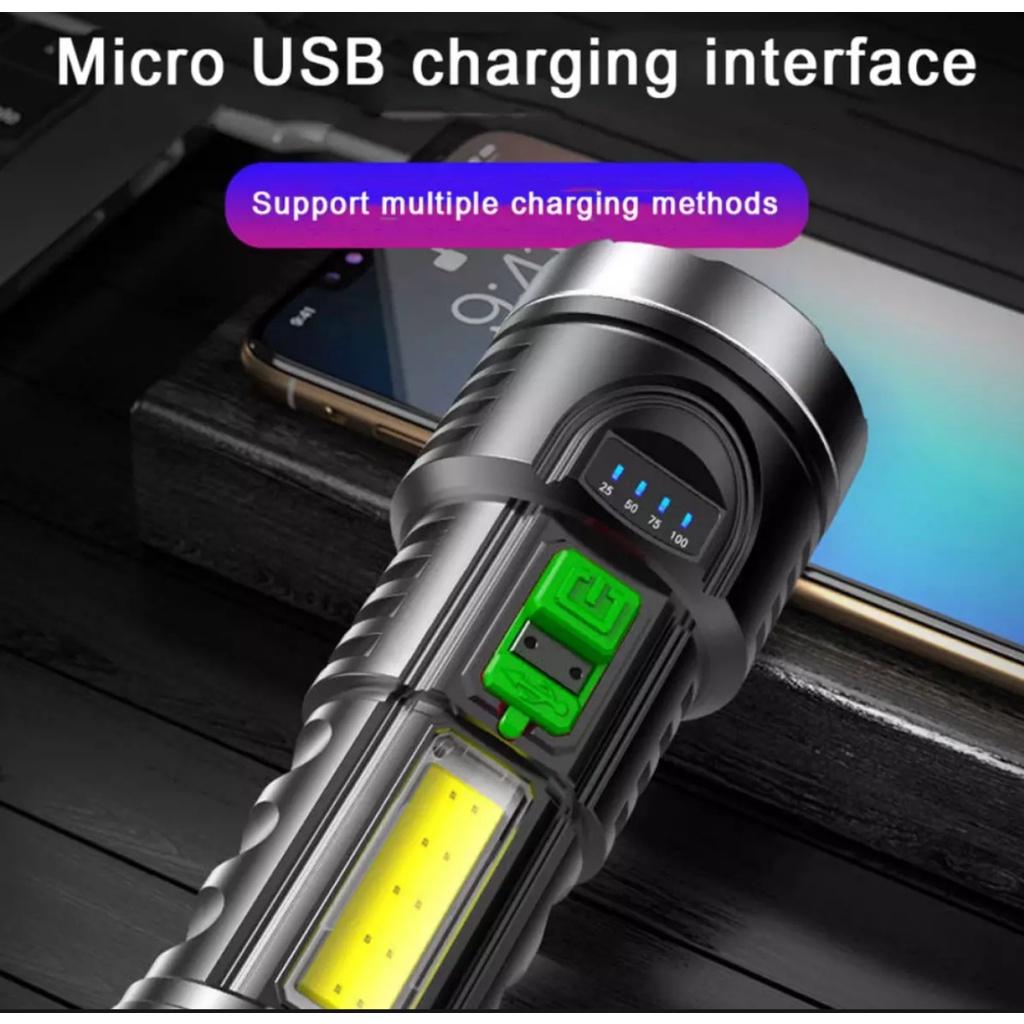 Đèn pin cầm tay siêu sáng Led breo 998000LM Cầm Tay Loại Lớn Có Đèn sáng 1 Bên hàng cao câp