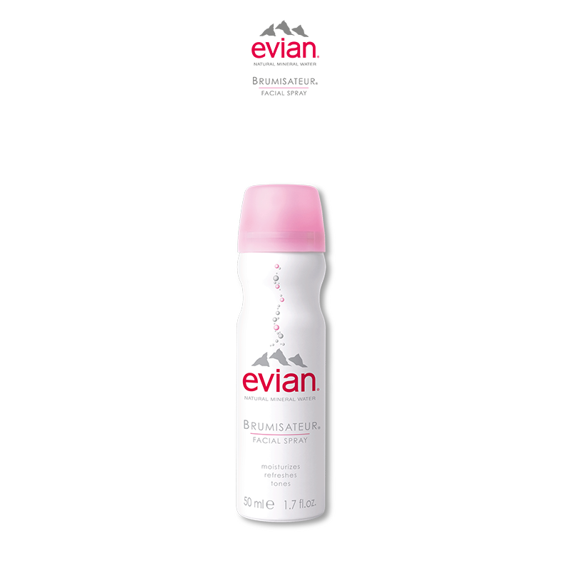 Combo 2 Xịt khoáng Evian Cấp Ẩm Và Làm Dịu Da Spray Brumisateur Natural Mineral Water 50ml