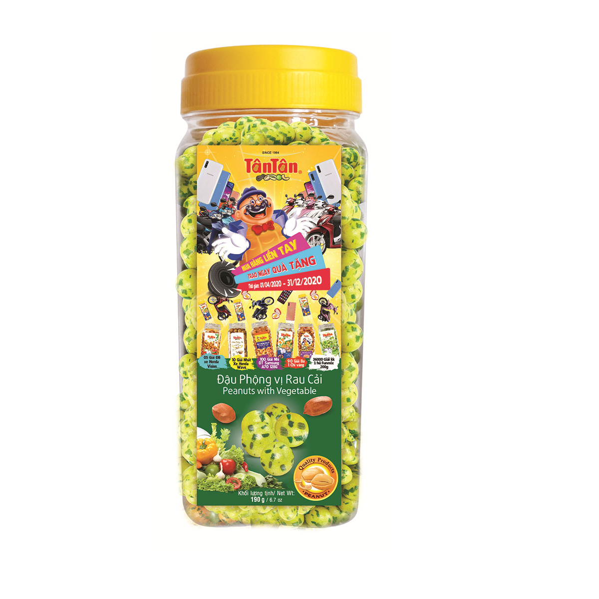 Đậu Phộng Rau Cải Tân Tân 190g