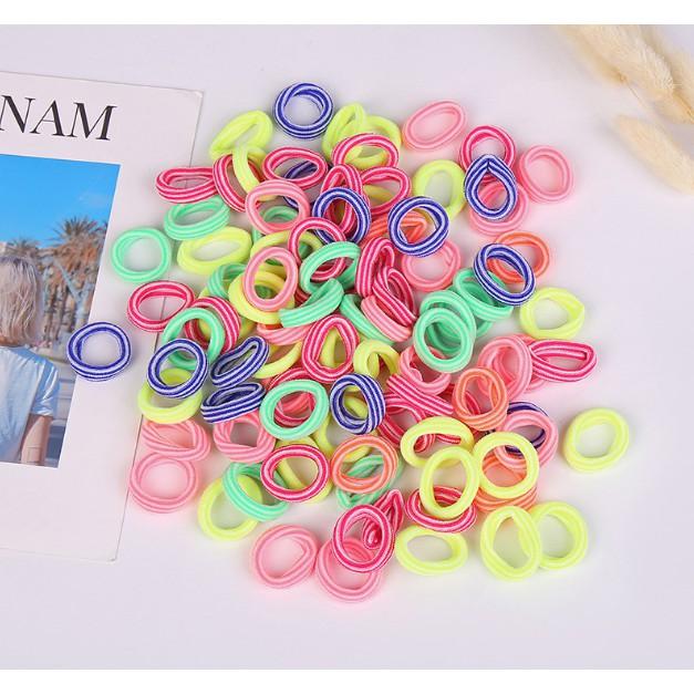 Set 50 chun buộc tóc nhiều màu rẻ đẹp cho chị em