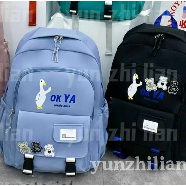 Balo học sinh cấp 2, cấp 3, balo du lịch mã 886605 hình chú vịt