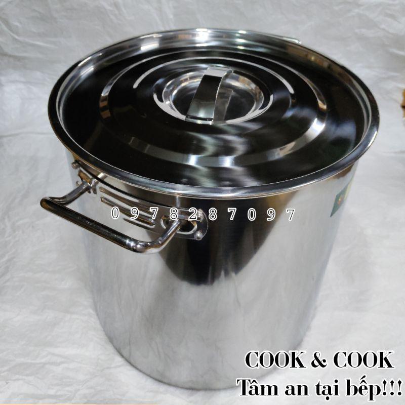 Nồi súp inox 25, 30, 35, 40, 50, 75, 95 lít nồi hầm xương, nồi luộc gà, nồi luộc bánh chưng, phở