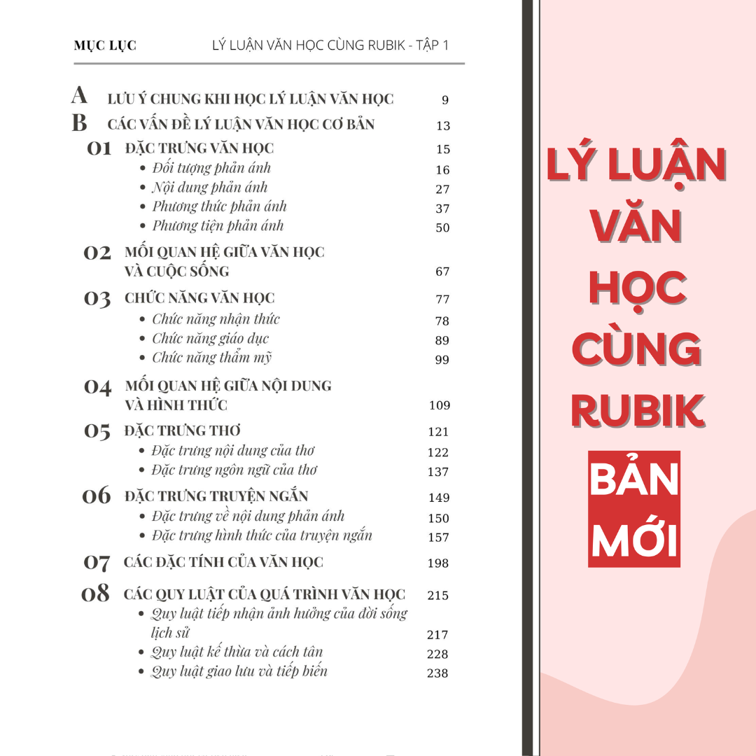 Combo 3 sách: Lý luận văn học cùng Rubik (Tập 1 + Tập 2) và Nghị luận xã hội cùng Rubik