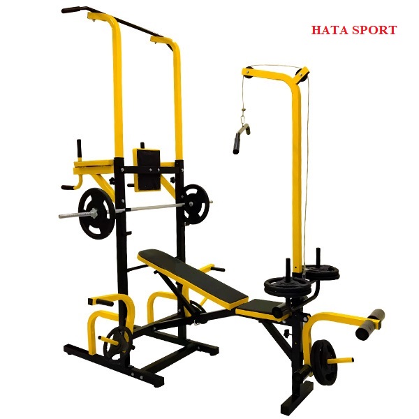 Khung giàn tập tạ đa năng kết hợp xà đơn xà kép HT800 HATA SPORT thép dày cứng cáp (CHƯA BAO GỒM TẠ VÀ THANH ĐÒN) (LH 039..404..2721 GIAM SIP))