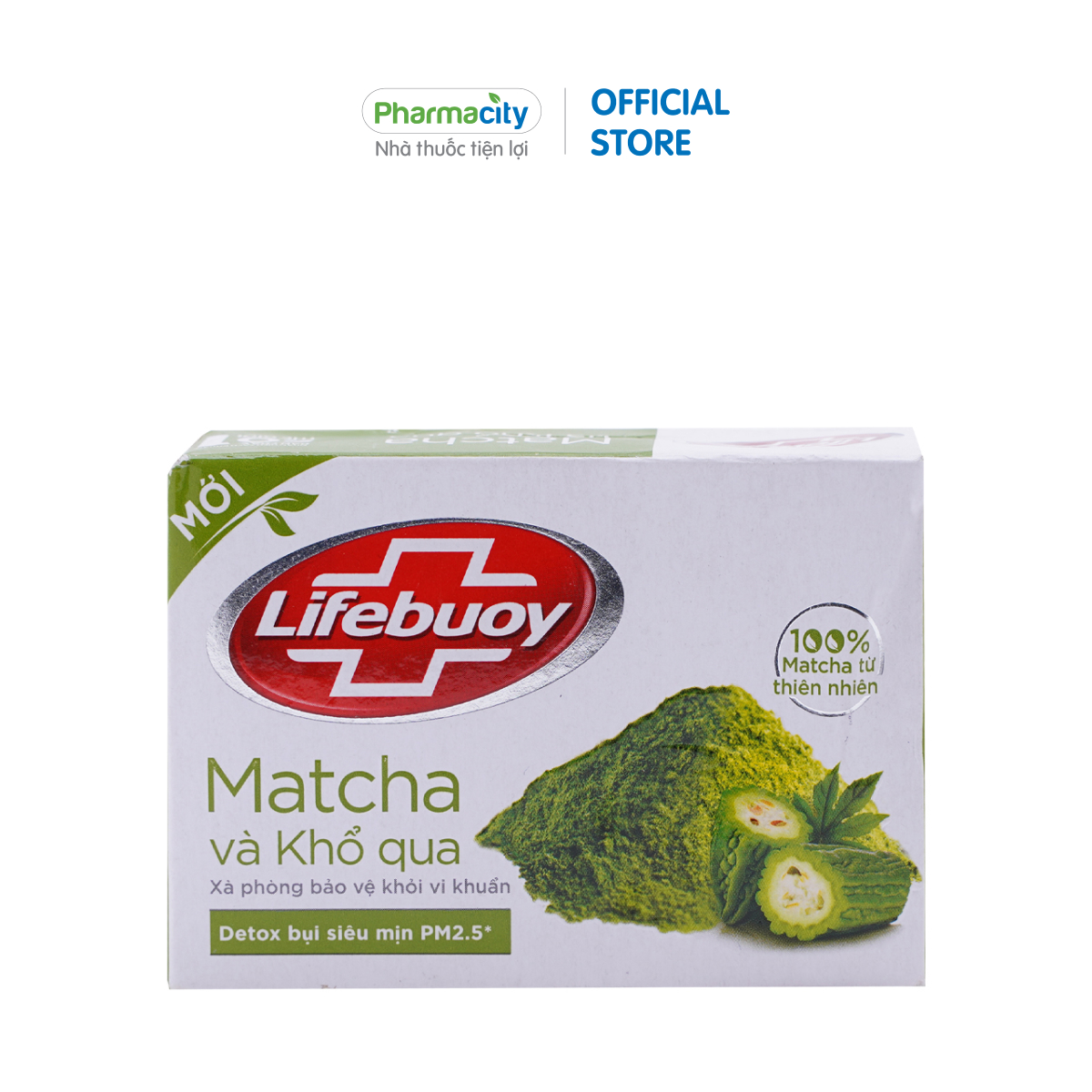 Xà phòng matcha và khổ qua Lifebuoy detox da và bảo vệ khỏi vi khuẩn (90g)