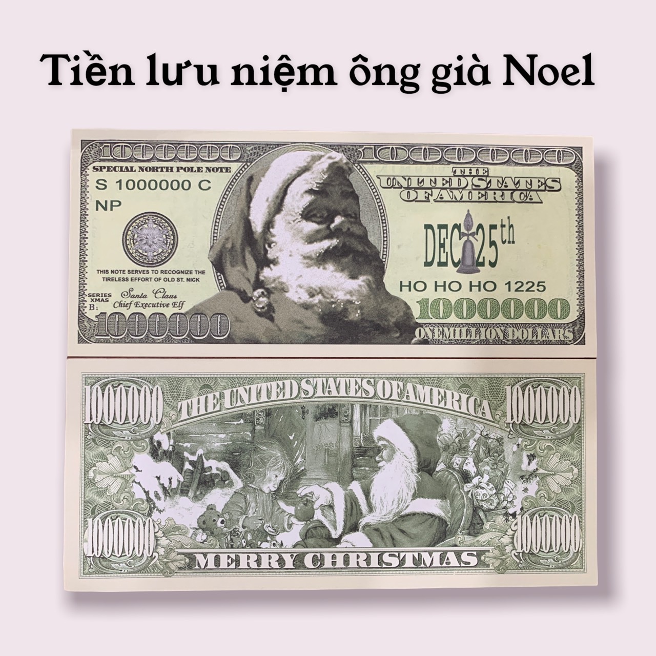 Tiền Kỷ niệm 1triệu Usd ông già Noel.