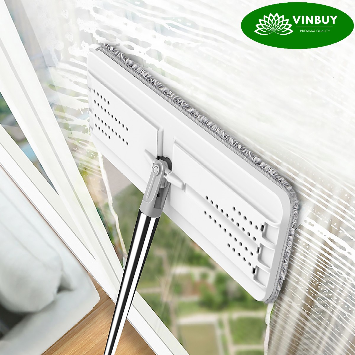 Bộ cây lau nhà VinBuy kèm thùng tự vắt thông minh, chổi lau nhà xoay 360 độ lau sạch nhanh