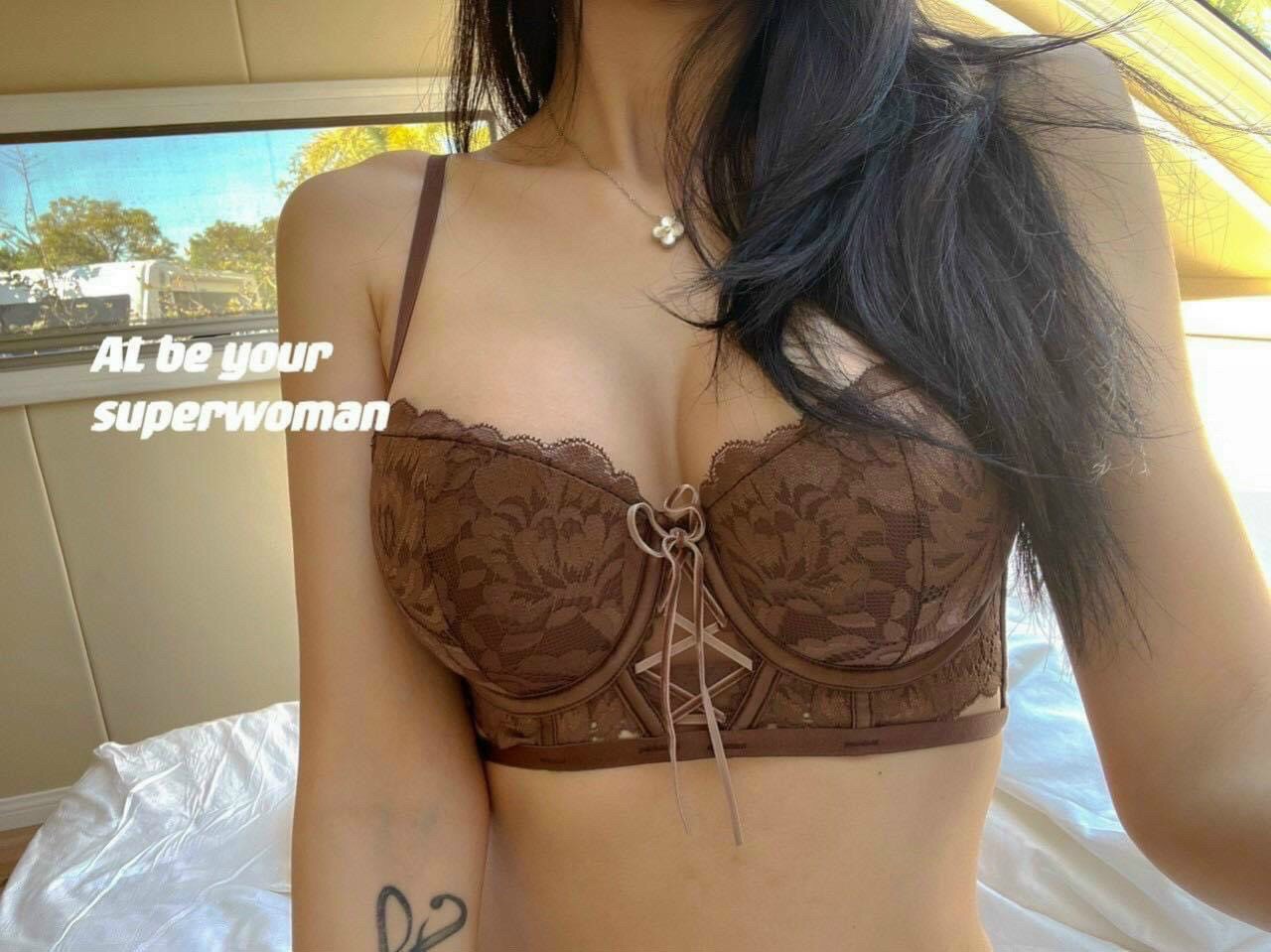 Bộ Đồ Lót Nâng Ngực Ôm Form Tạo Khe Đệm Đẩy 3cm Sexy Ren, Lót Vải Mềm Cao Cấp