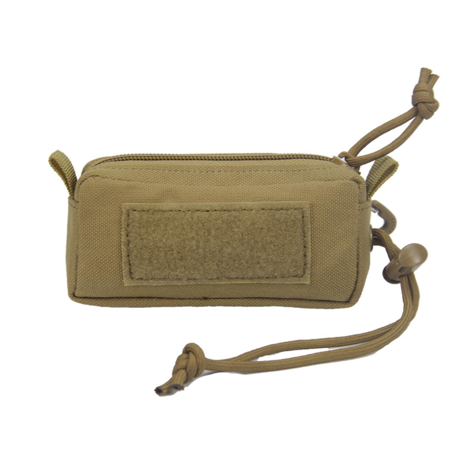 Nylon Waterproof Sport Bag Hiking Belt Zipper Pouch Wallet Black