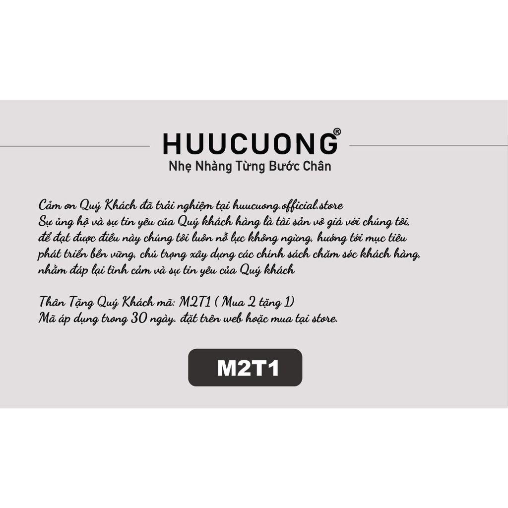 Dép unisex Huucuong kẹp ngón da bò đen đế trấu handmade