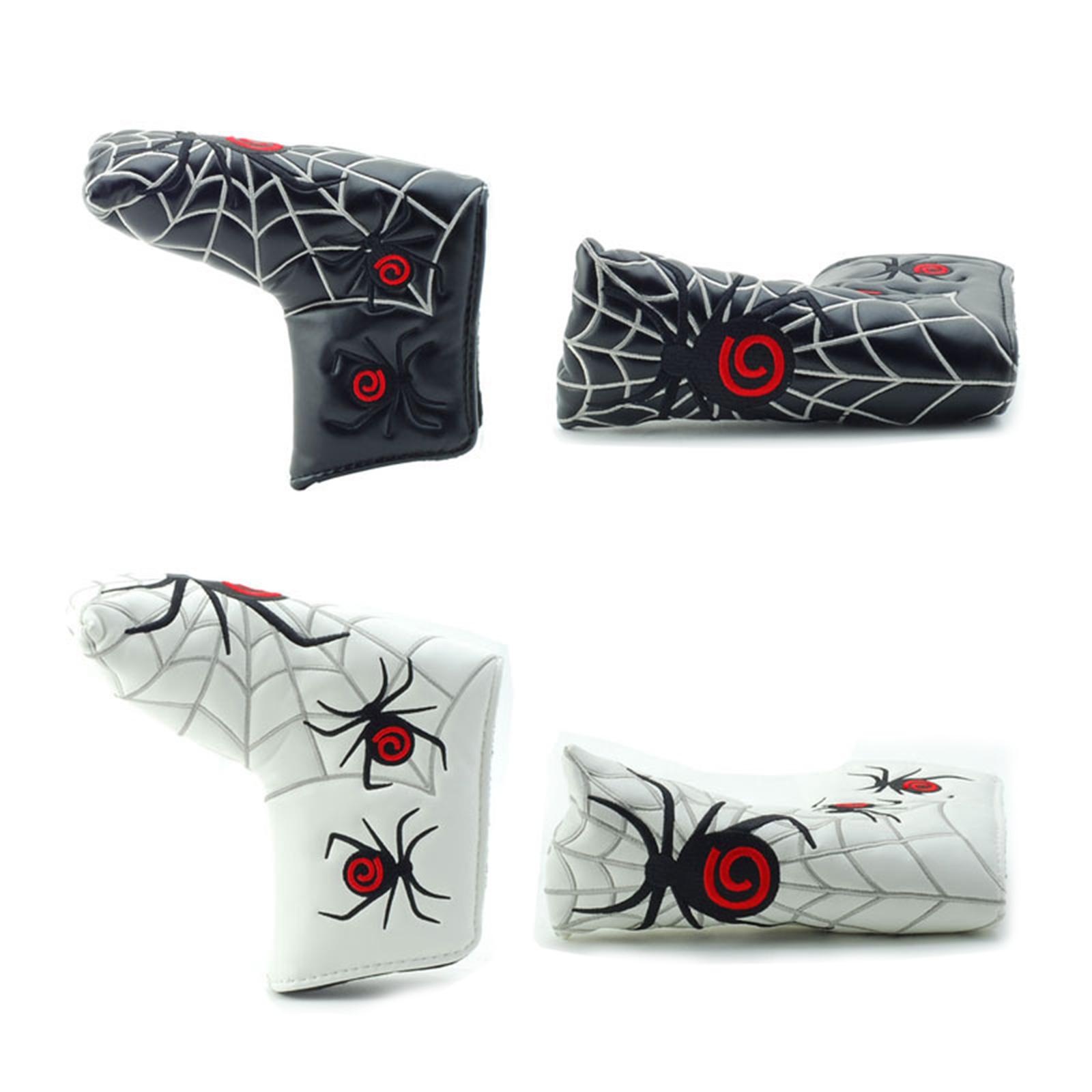 Waterproof Spider Embroidery Golf Putter Cover Club Blade Head Cover Headcover Golf Protective Sleeve Golfer Equipment Gift