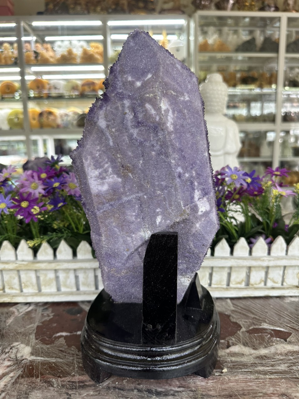 Hang phong thủy đá thạch anh tím hút tài lộc - Nặng 4,7 kg