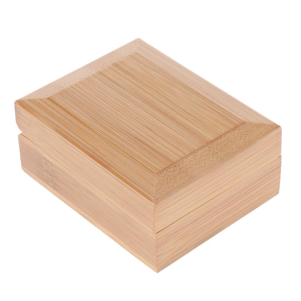 Unfinished Wooden Jewelry Box Storage, Wood Pendant Necklace Organizer for Women Men, Luxury Case for Earrings Bracelets Watches