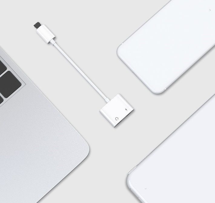 Cáp chuyển đổi tai nghe 2 đầu vừa sạc vừa nghe iphone ipad - jack chuyển đổi tai nghe từ light.ning sang 2 cổng
